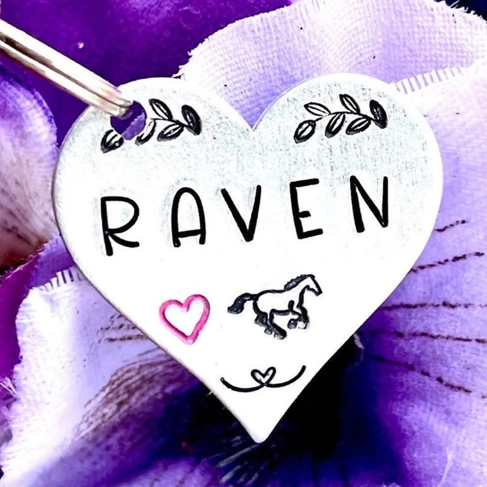 Hand Stamped Name Tag - Horse ID Tag- Horse Gift- Horse Name Tag - Personalized